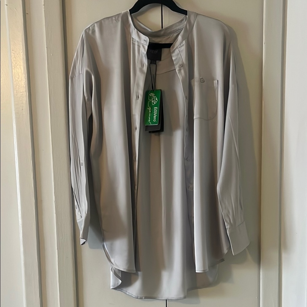 Women’s Gray button down shirt